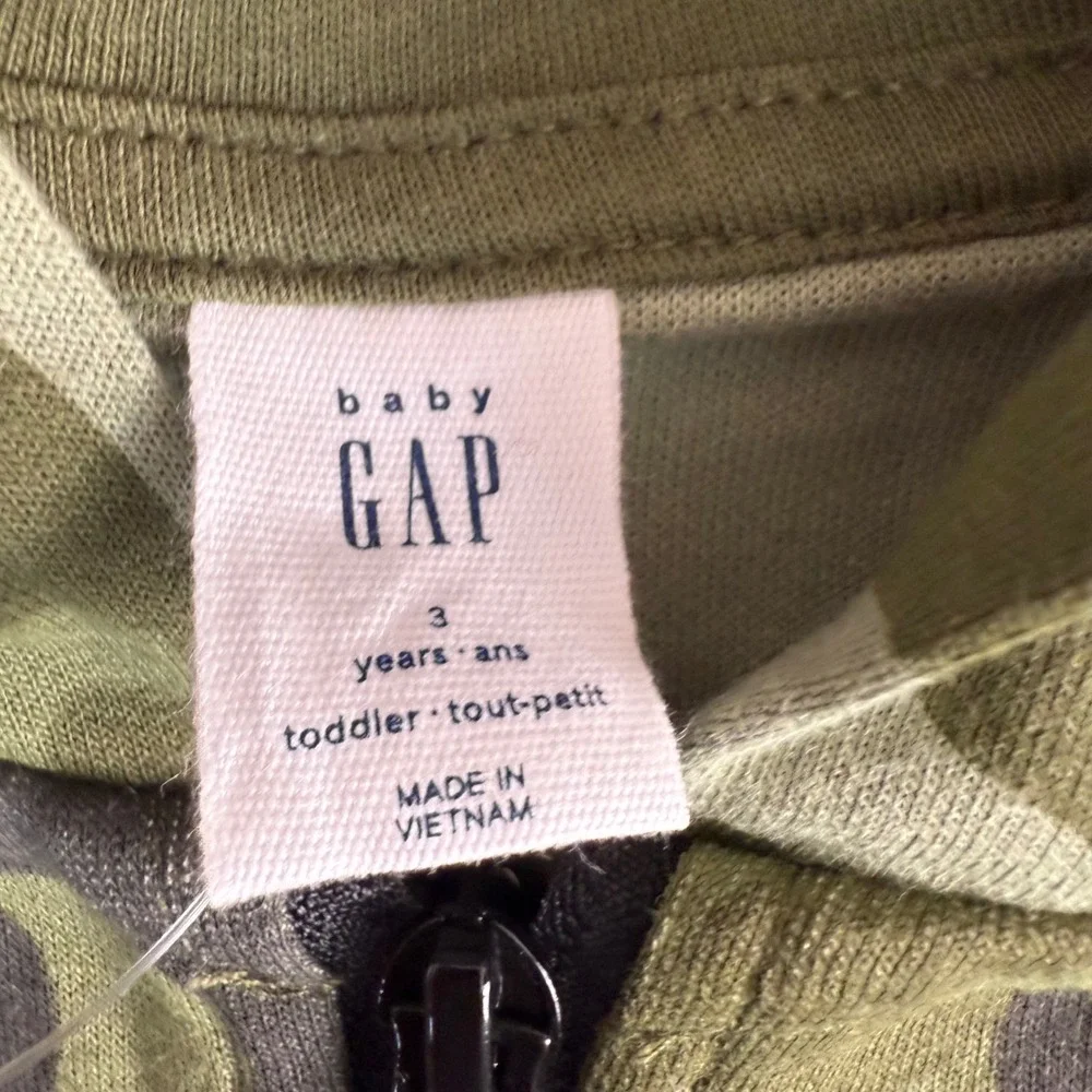 Baby‎ Gap Kids Camouflage Zip Up Hoodie Long Sleeve Toddler Size 3 Years